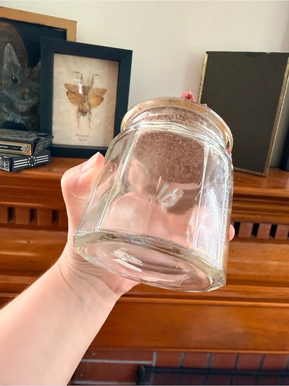Glass Kitchen Storage Jar with Decorative Strawberry Lid